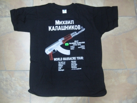 Kalashnikov, čierne pánske tričko 100%bavlna 